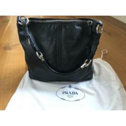 Originele, echte Prada tas blauw leer