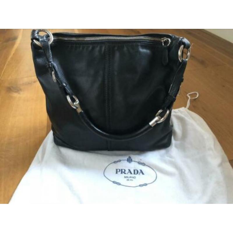 Originele, echte Prada tas blauw leer