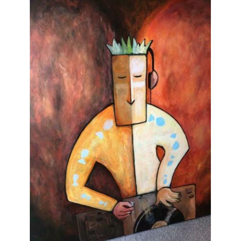 Uniek schilderij DJ van Franz Wilhelm