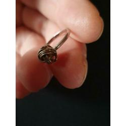 925 mooi zilveren ring maat 14