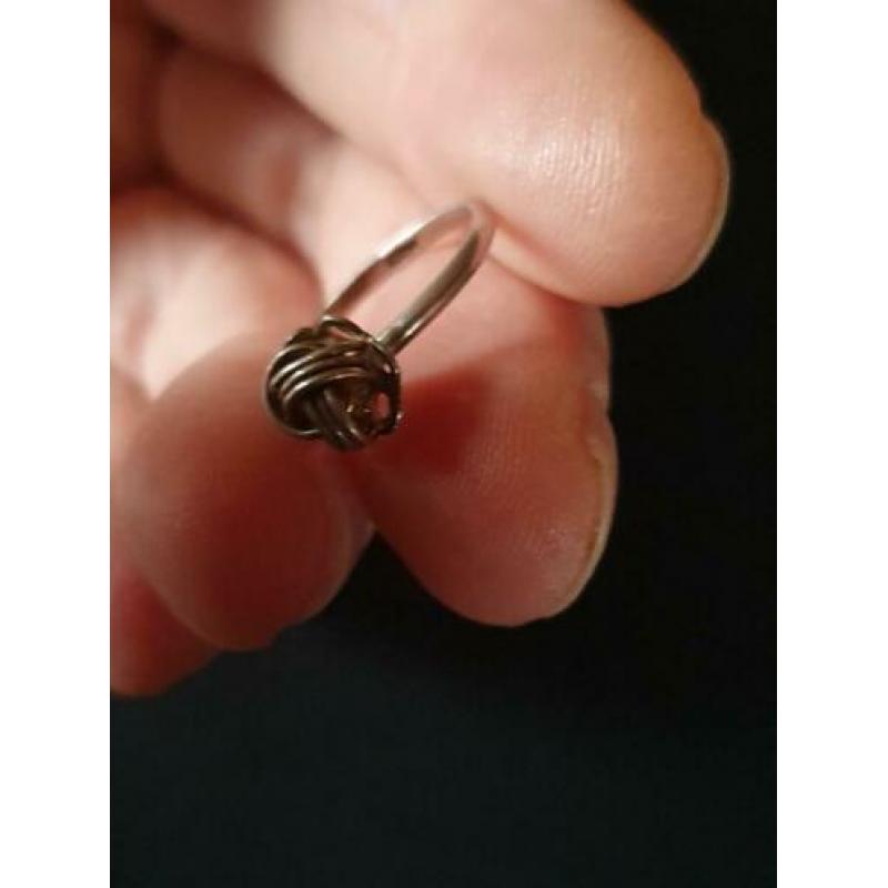 925 mooi zilveren ring maat 14