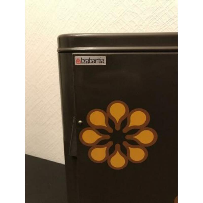 Brabantia Medicijnkastje bruin met oranje bloemen motief