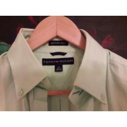 Tommy Hilfiger overhemd maat S, groen, manchetknopen