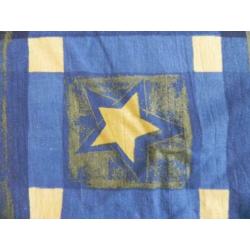 tafellaken blauw met sterren rond 150cm