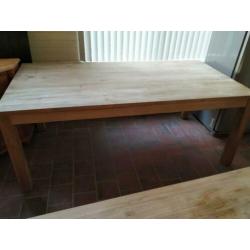 Massief Teakhouten eettafel