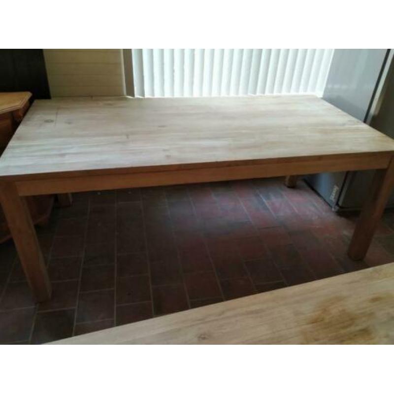 Massief Teakhouten eettafel