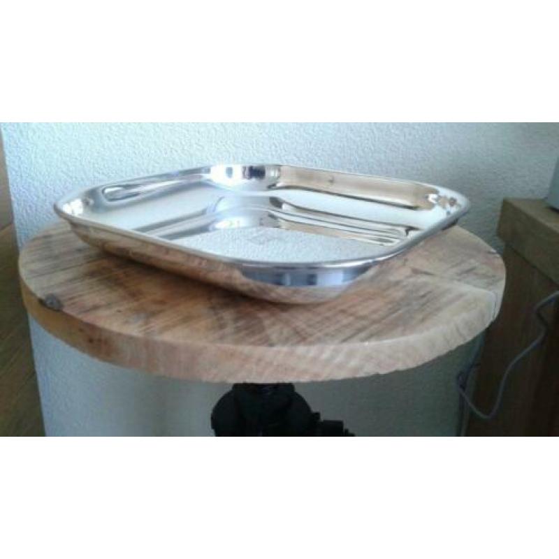 Zwaar verzilverd dienblad, merk C-Fink, elegant en degelijk!