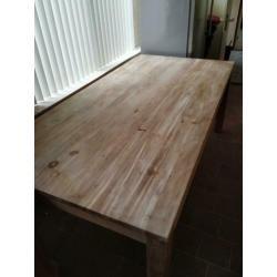 Massief Teakhouten eettafel