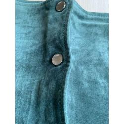 Nubuck/leren rok ONLY 36 groen