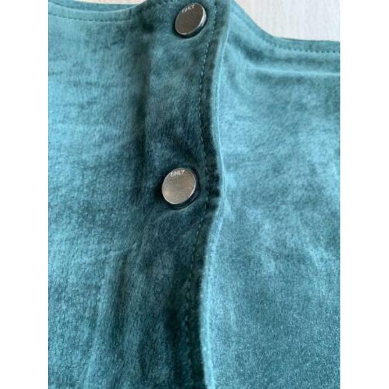 Nubuck/leren rok ONLY 36 groen