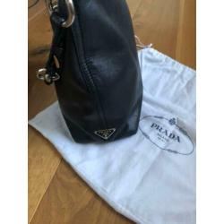 Originele, echte Prada tas blauw leer