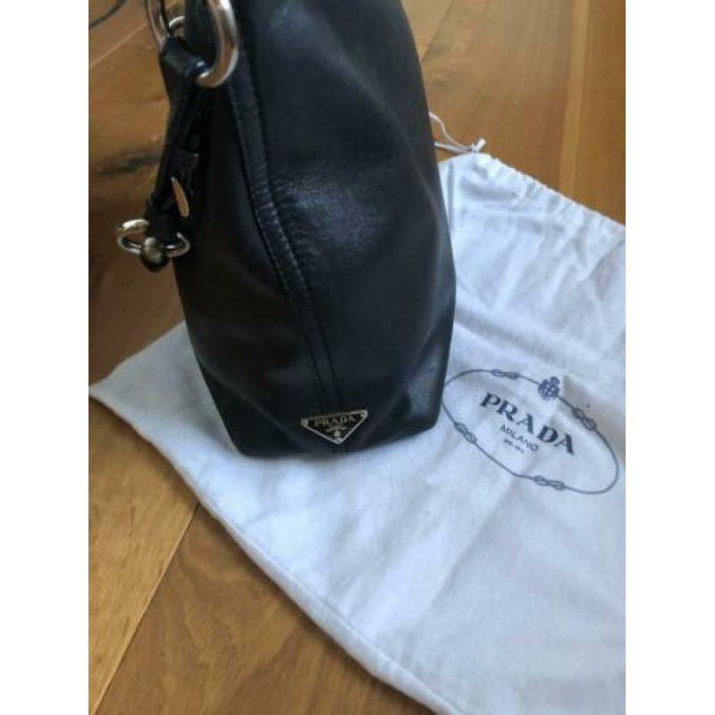 Originele, echte Prada tas blauw leer