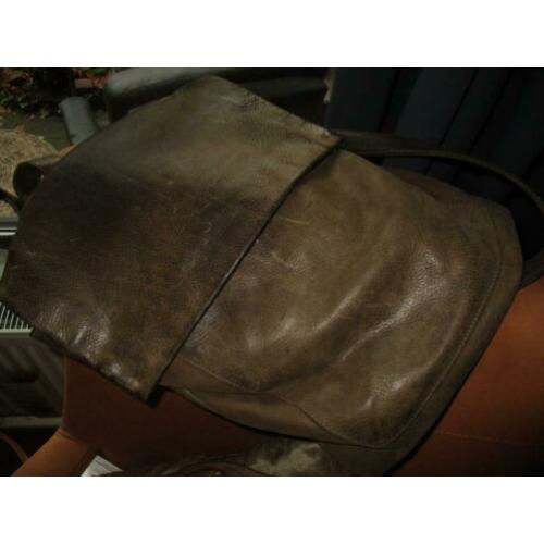 Ruime leren tas Shabby Amsterdam cross body