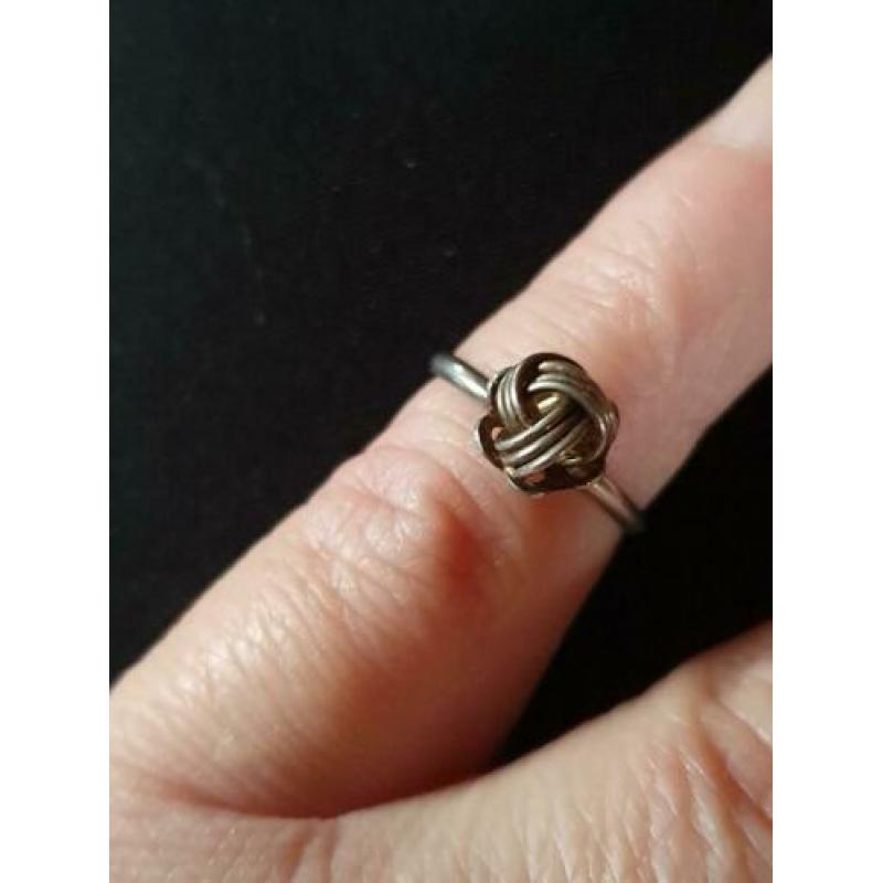 925 mooi zilveren ring maat 14