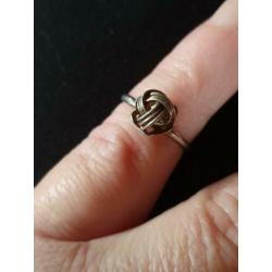 925 mooi zilveren ring maat 14