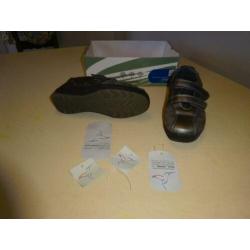 “Maat 37/37 ½ Leren schoenen In de kleuren Antraciet/Grijs.