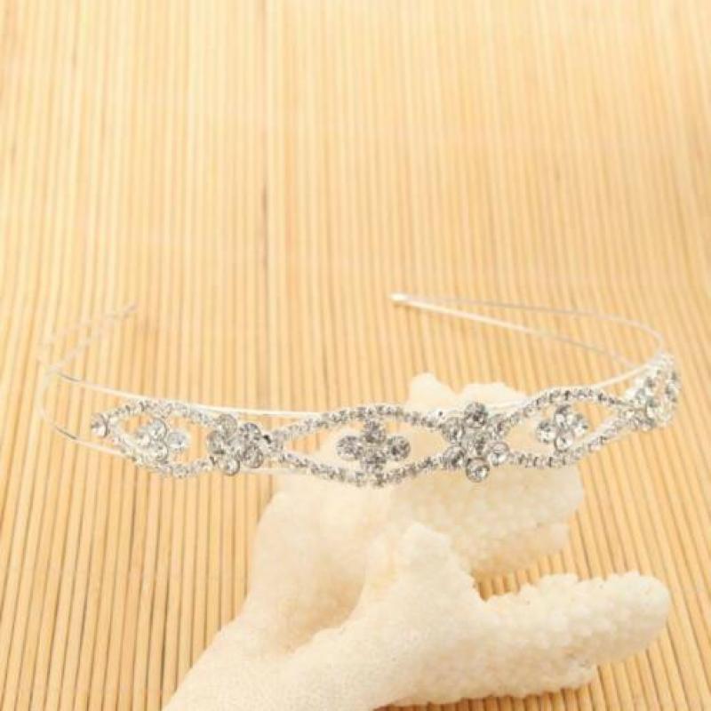 Prachtige kristal Diadeem Kroon Bloem * Strass haarband