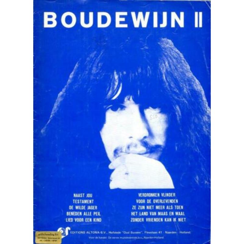 Boudewijn II - Notenschrift met tekst