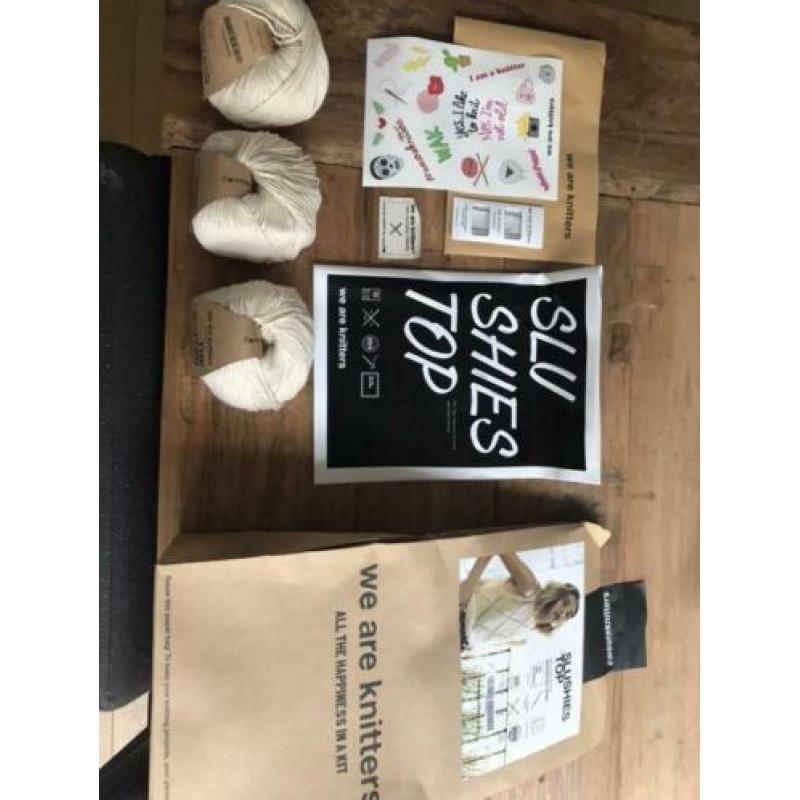 We are knitters | slushies top | Wit/Crème