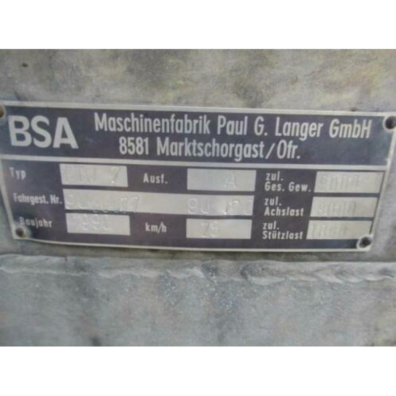 BSA PTW 7 Mesttank / Mestpomp 7000 liter