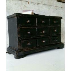 Brocante ladekast, dressoir poppenhuis 1.12