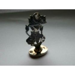.800 Indonesische Wayang Zilveren figuurtje (schaduw pop)