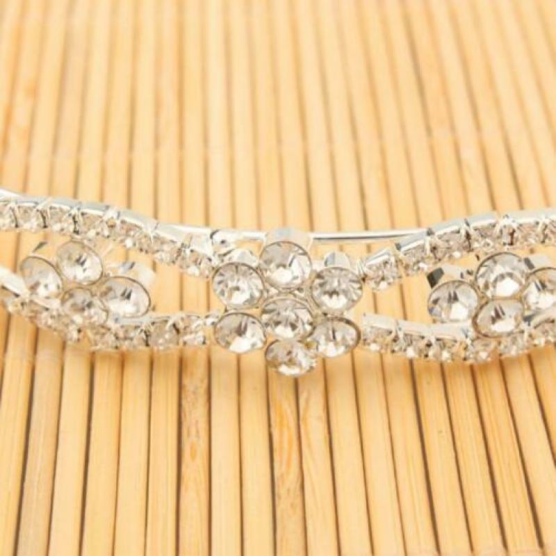 Prachtige kristal Diadeem Kroon Bloem * Strass haarband