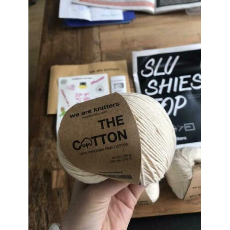 We are knitters | slushies top | Wit/Crème