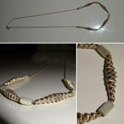 Prachtige zilveren ketting met edelstenen