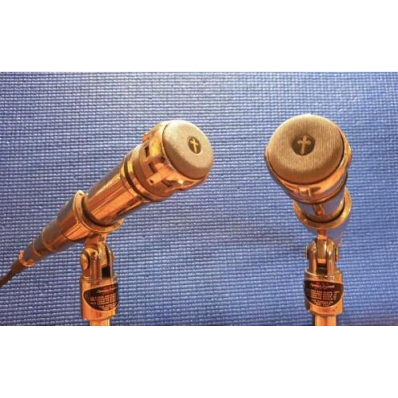 2 x Turner S-500 , vintage dynamische microfoons