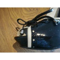 Bijna nieuw !! Leren hakjes mt 38 v. RIVER ISLAND