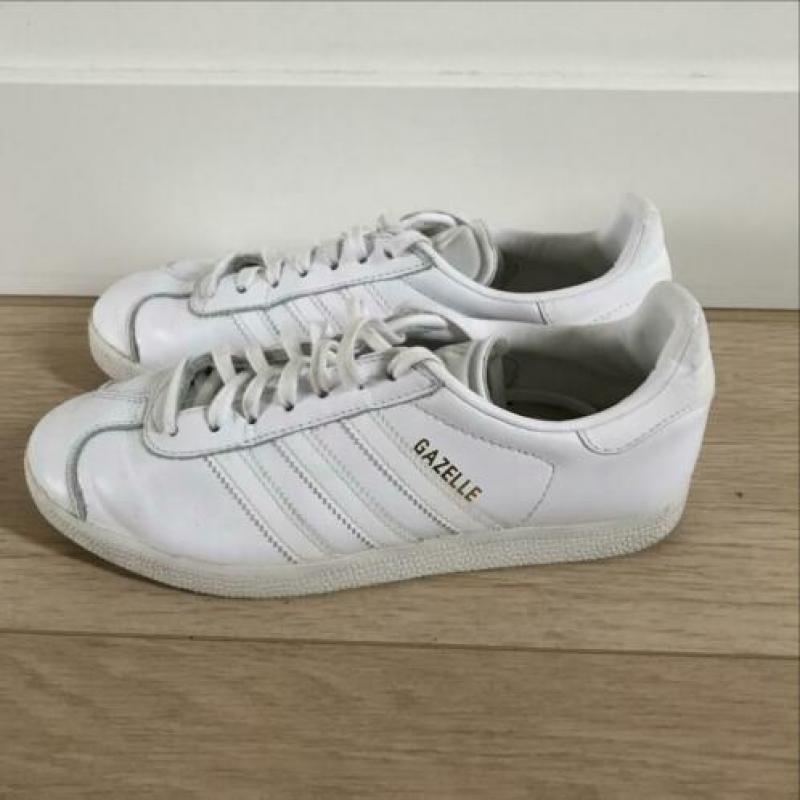 Adidas witte leren sneakers gympen mt 38 zgan