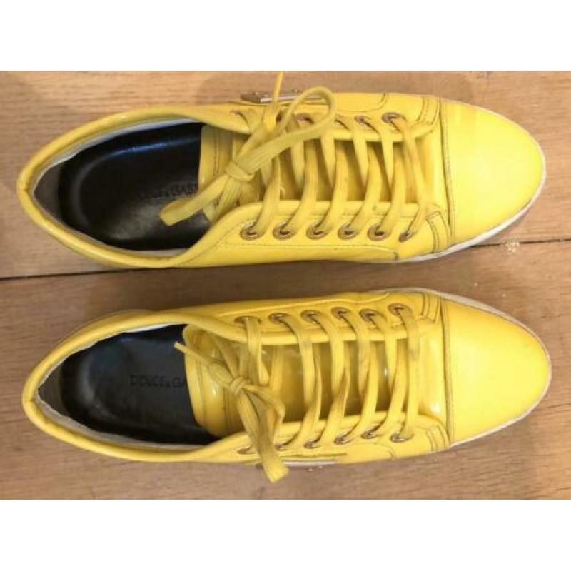 D&G Dolce & Gabbana sneakers. Geel lakleer, 38. Origineel!
