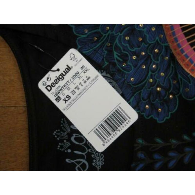 Desigual shirt zwart met print NIEUW