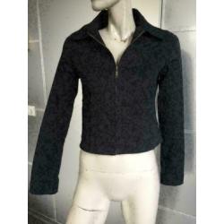 715 XX by Mexx:: zwart jasje jack colbert vest Maat 34=XS