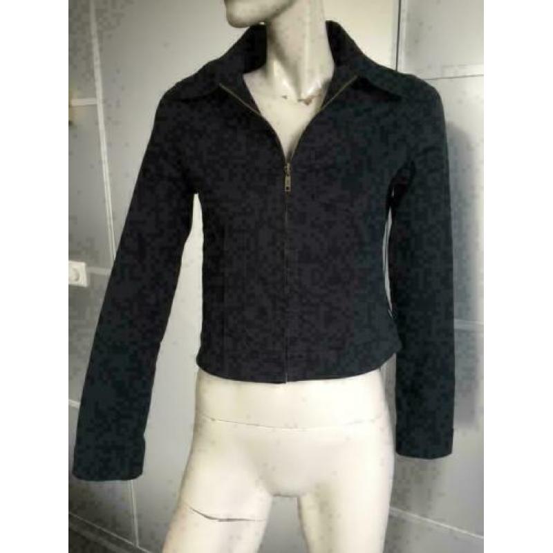 715 XX by Mexx:: zwart jasje jack colbert vest Maat 34=XS