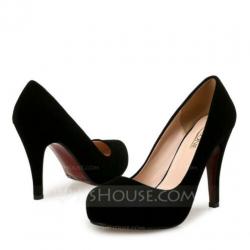 Nieuw! zwarte suède pumps maat 42/43!