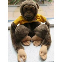 Aap chimpansee merk Parsons geel shirt met opdruk TAKSI