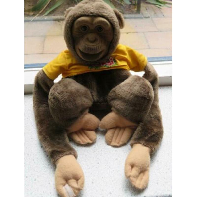Aap chimpansee merk Parsons geel shirt met opdruk TAKSI