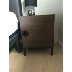 2 Ikea nachtkastjes donkerbruin