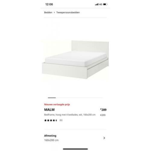 Malm bed Ikea 160cm
