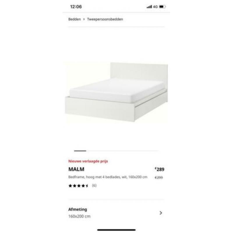 Malm bed Ikea 160cm