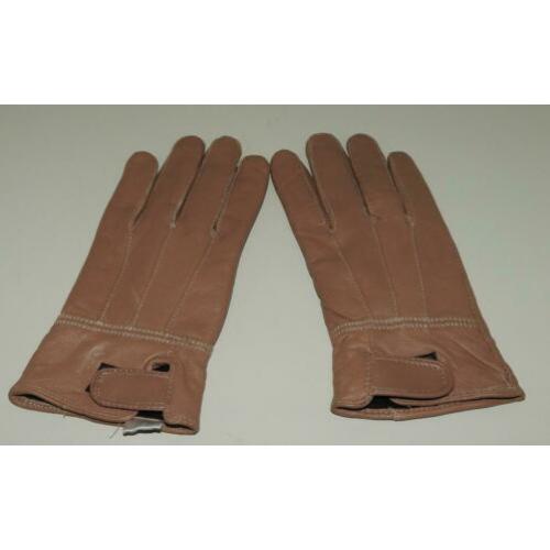 Nieuwe zacht leren dames handschoenen camel kleur maat M