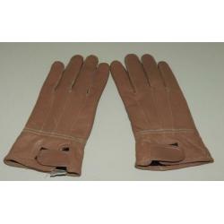 Nieuwe zacht leren dames handschoenen camel kleur maat M