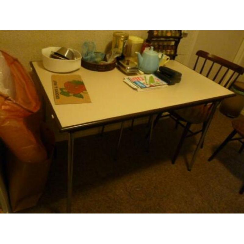 eettafel keukentafel rechthoekig retro vintage