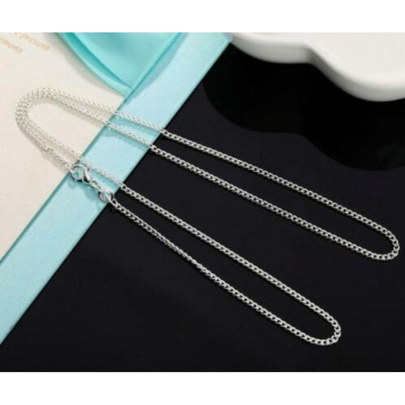Fashion 2 mm 925 sterling zilveren ketting