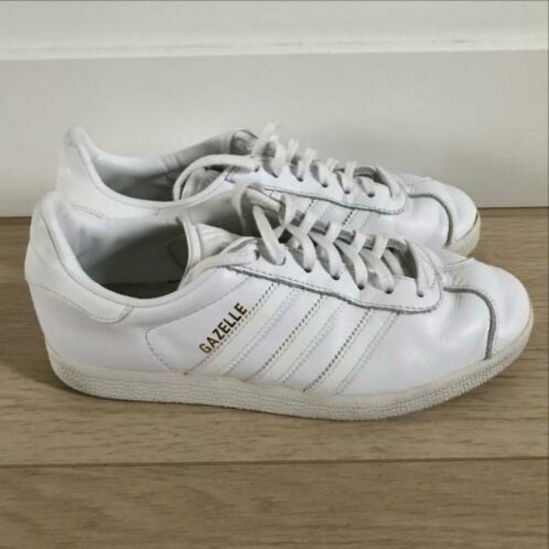 Adidas witte leren sneakers gympen mt 38 zgan