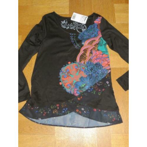 Desigual shirt zwart met print NIEUW
