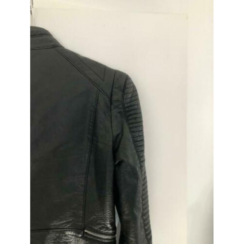 Leer look jasje zwart Zara 36 / 38