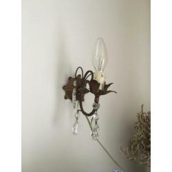 Brocante set franse wandlamp applique 2 stuk